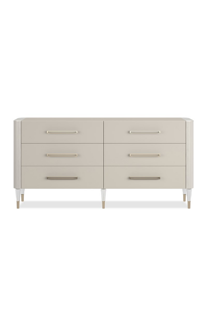 Pearlescent Vinyl 6-Drawer Dresser | Caracole Love It | Oroatrade.com