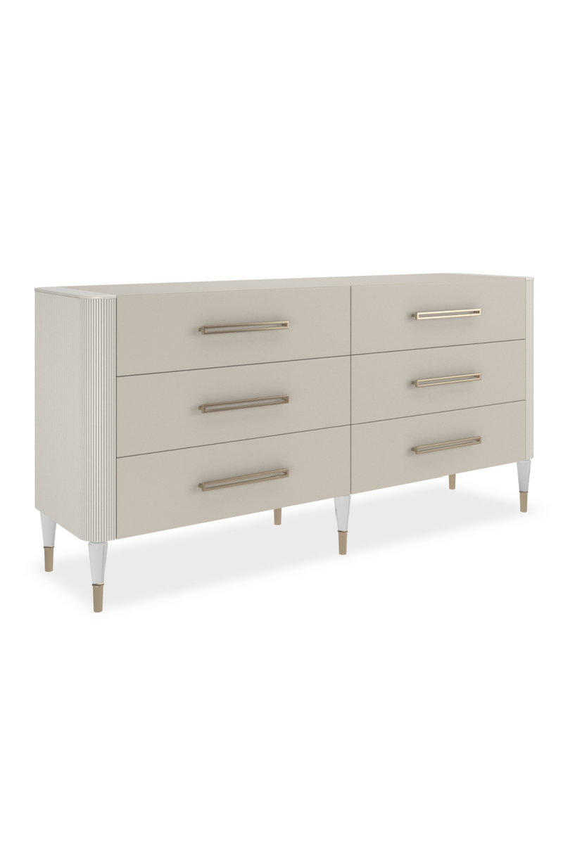 Pearlescent Vinyl 6-Drawer Dresser | Caracole Love It | Oroatrade.com