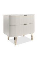 Birch Reeded 2-Drawer Nightstand | Caracole True Love | Oroatrade.com