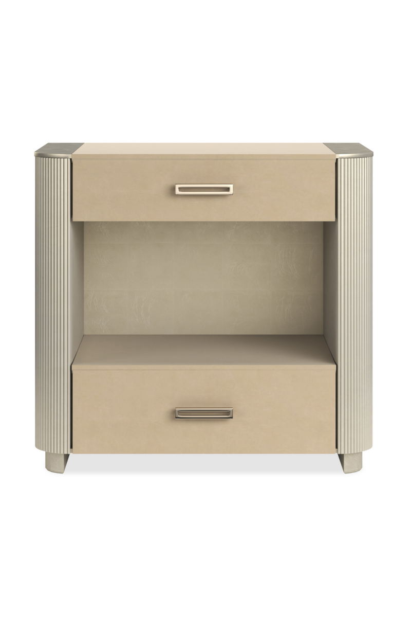 Fluted Sides 2-Drawer Nightstand L | Caracole Love-Ly! | Oroatrade.com