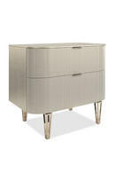 Birch Reeded 2-Drawer Nightstand | Caracole True Love | Oroatrade.com