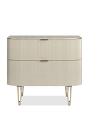 Birch Reeded 2-Drawer Nightstand | Caracole True Love | Oroatrade.com
