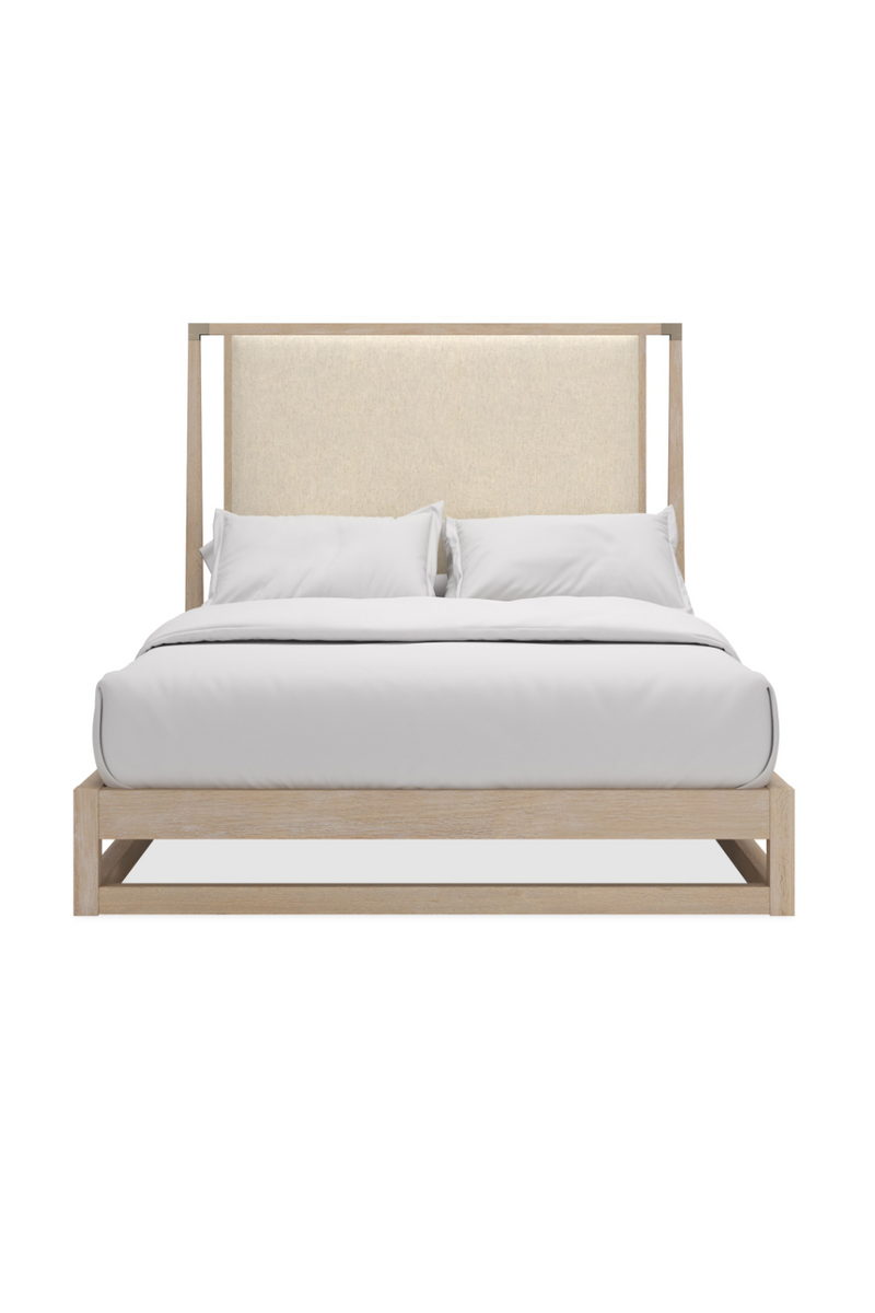 Sun-Drenched Oak Bed | Caracole Pinstripe | Oroatrade.com