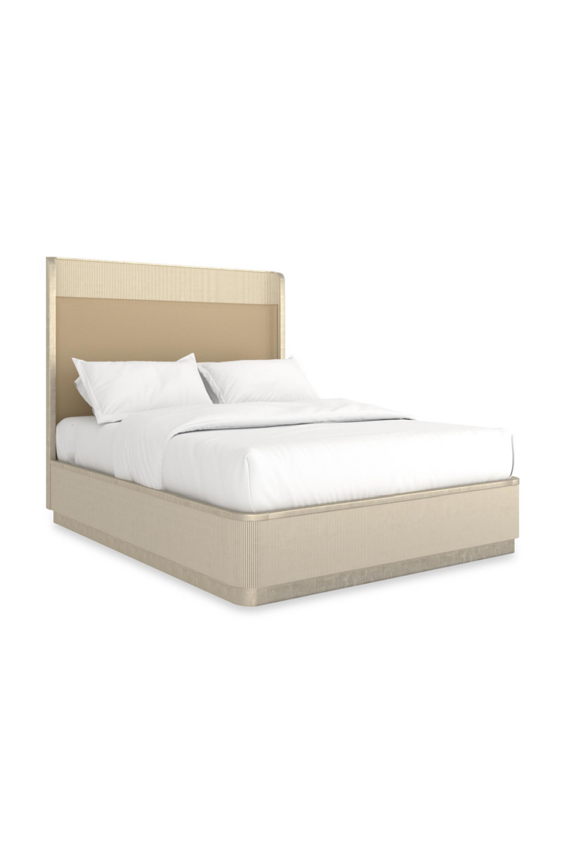 Gold Trim Reeded Queen Bed | Caracole Fall In Love| Oroatrade.com