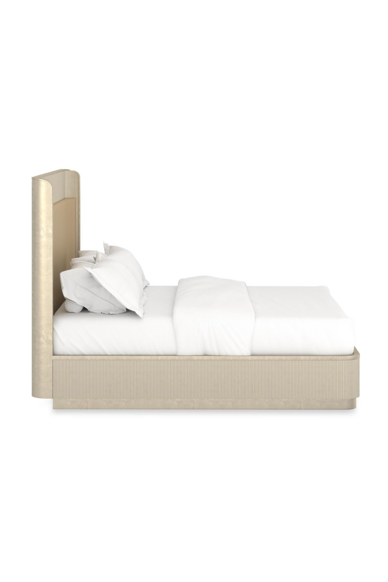 Gold Trim Reeded Queen Bed | Caracole Fall In Love| Oroatrade.com