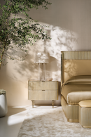 Gold Trim Reeded Queen Bed | Caracole Fall In Love