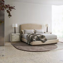 Cream Suede King Bed | Caracole Artoise