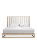 Slatted Oak King Bed | Caracole Pinstripe | Oroatrade.com