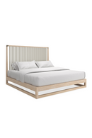 Slatted Oak King Bed | Caracole Pinstripe | Oroatrade.com