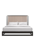 Slatted Oak King Bed | Caracole Pinstripe | Oroatrade.com