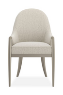 White Arched-Back Dining Armchair | Caracole Natural Choice | Oroatrade.com