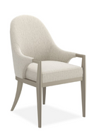 White Arched-Back Dining Armchair | Caracole Natural Choice | Oroatrade.com