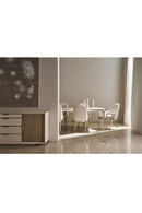 White Arched-Back Dining Armchair | Caracole Natural Choice | Oroatrade.com