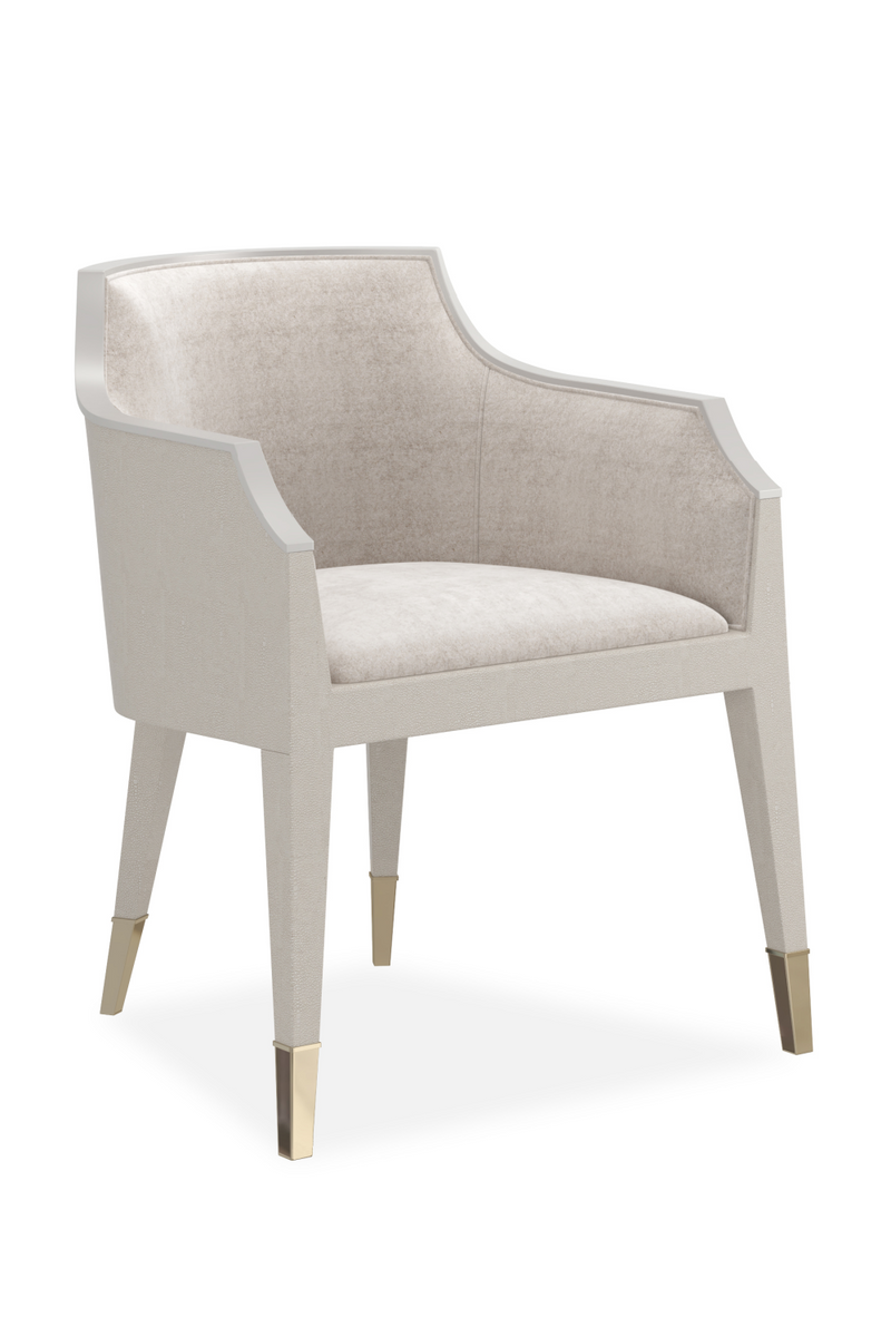 Ivory Shagreen Lounge Armchair | Caracole Sabot | Oroatrade.com