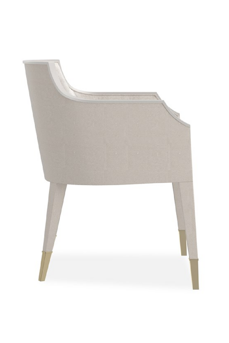 Ivory Shagreen Lounge Armchair | Caracole Sabot | Oroatrade.com