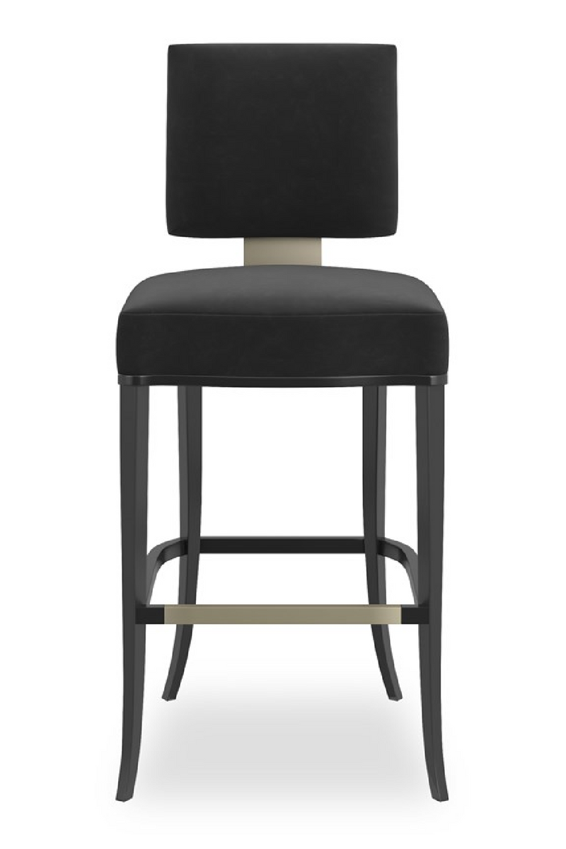 Black Square-Back Bar Stool | Caracole Reserved Seating | Oroatrade.com