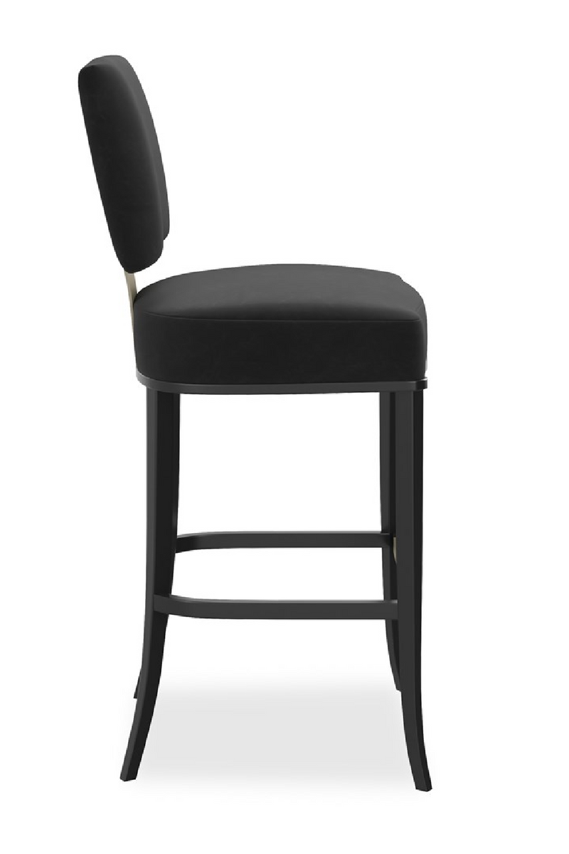 Black Square-Back Bar Stool | Caracole Reserved Seating | Oroatrade.com