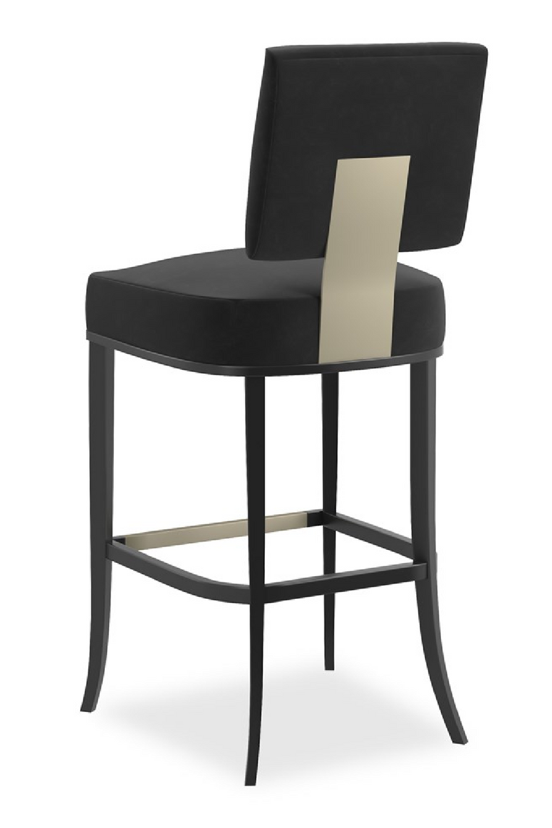 Black Square-Back Bar Stool | Caracole Reserved Seating | Oroatrade.com