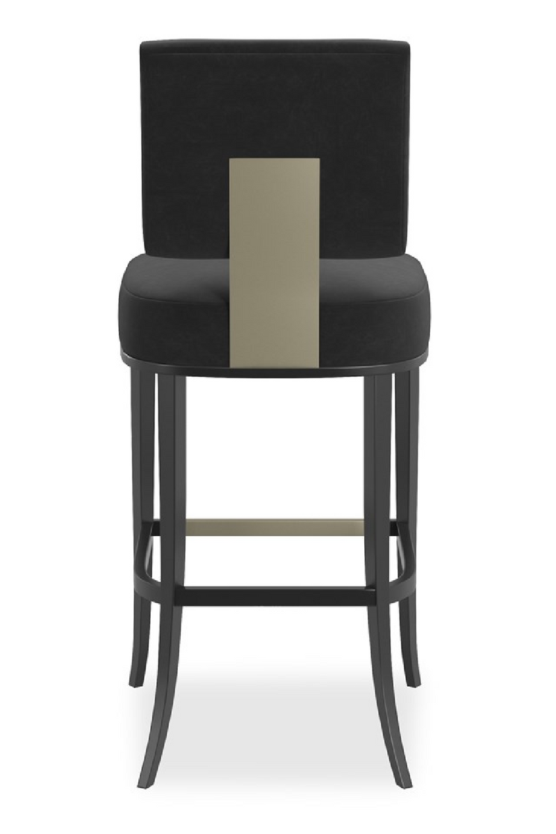 Black Square-Back Bar Stool | Caracole Reserved Seating | Oroatrade.com