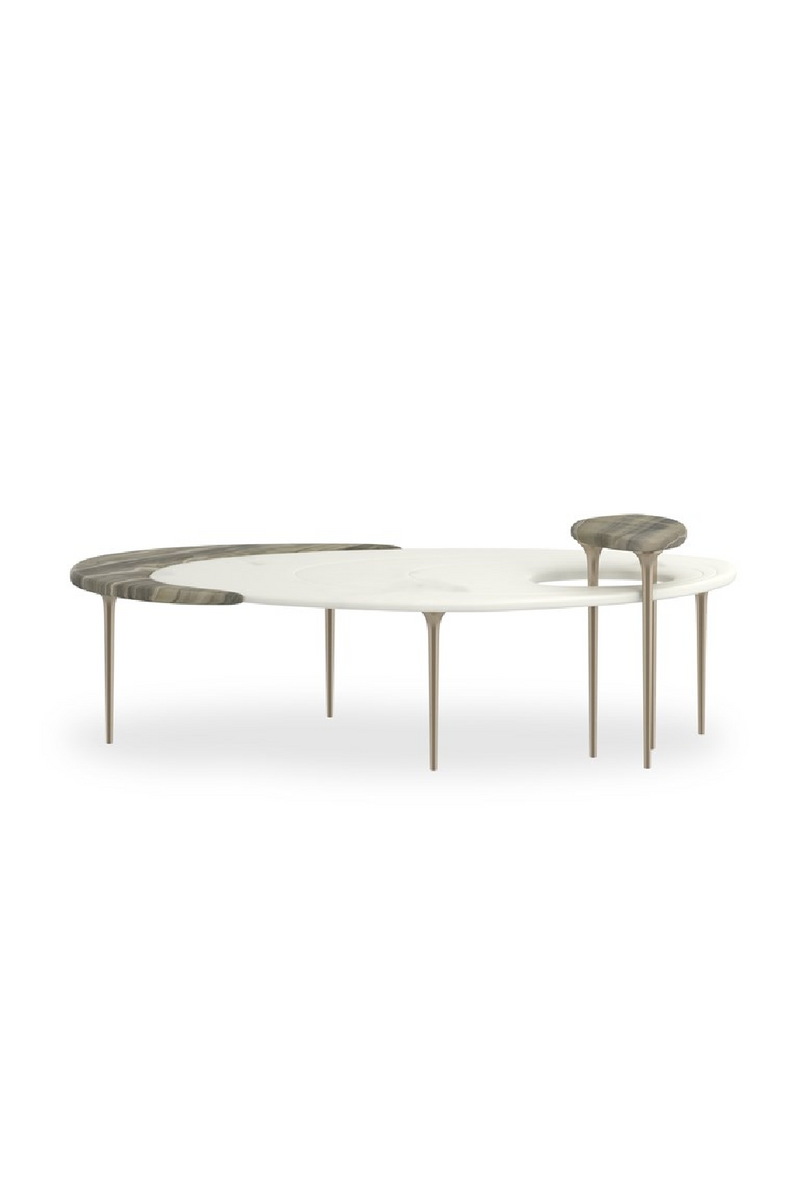 Oval Marble Modern Coffee Table | Caracole Resonance | Oroatrade.com