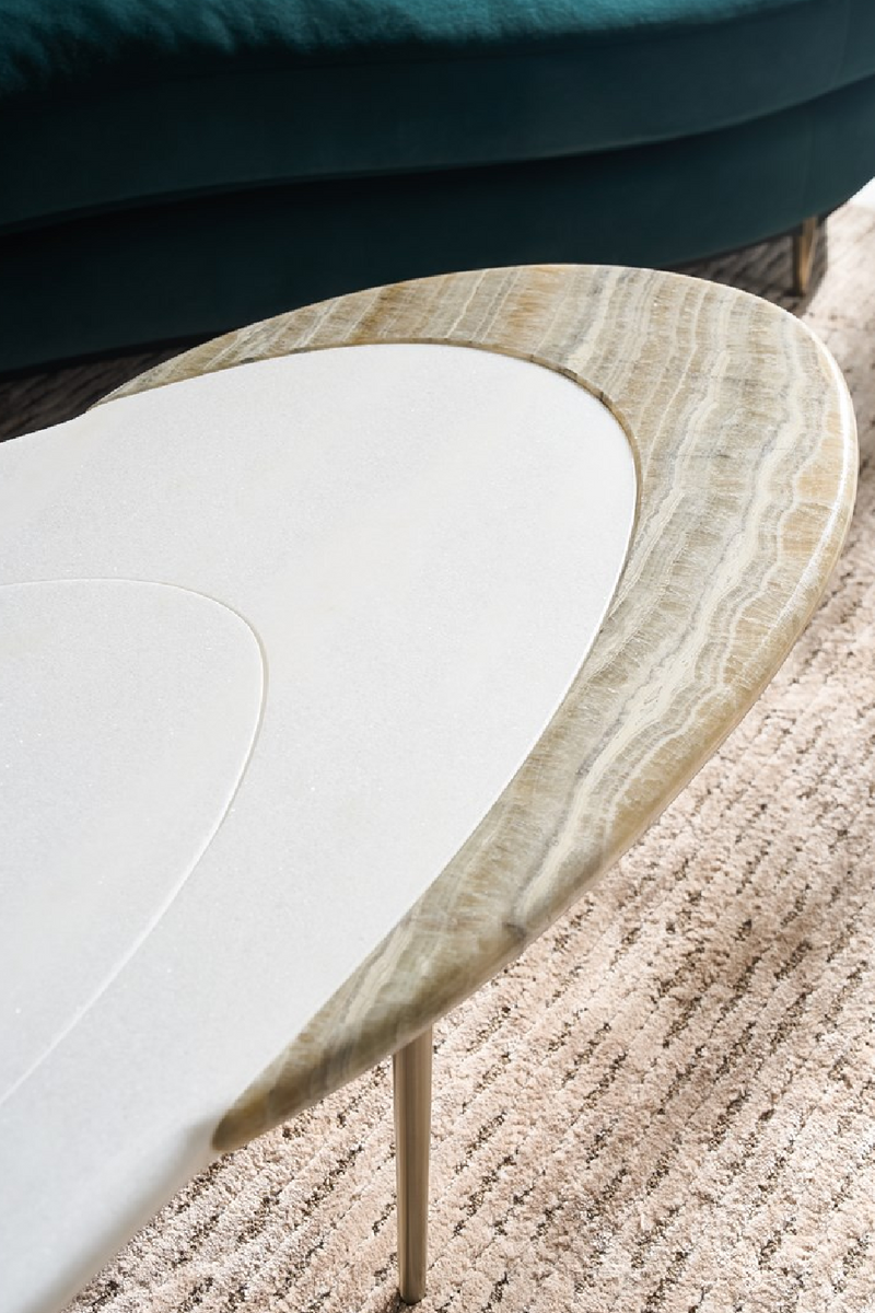 Oval Marble Modern Coffee Table | Caracole Resonance | Oroatrade.com