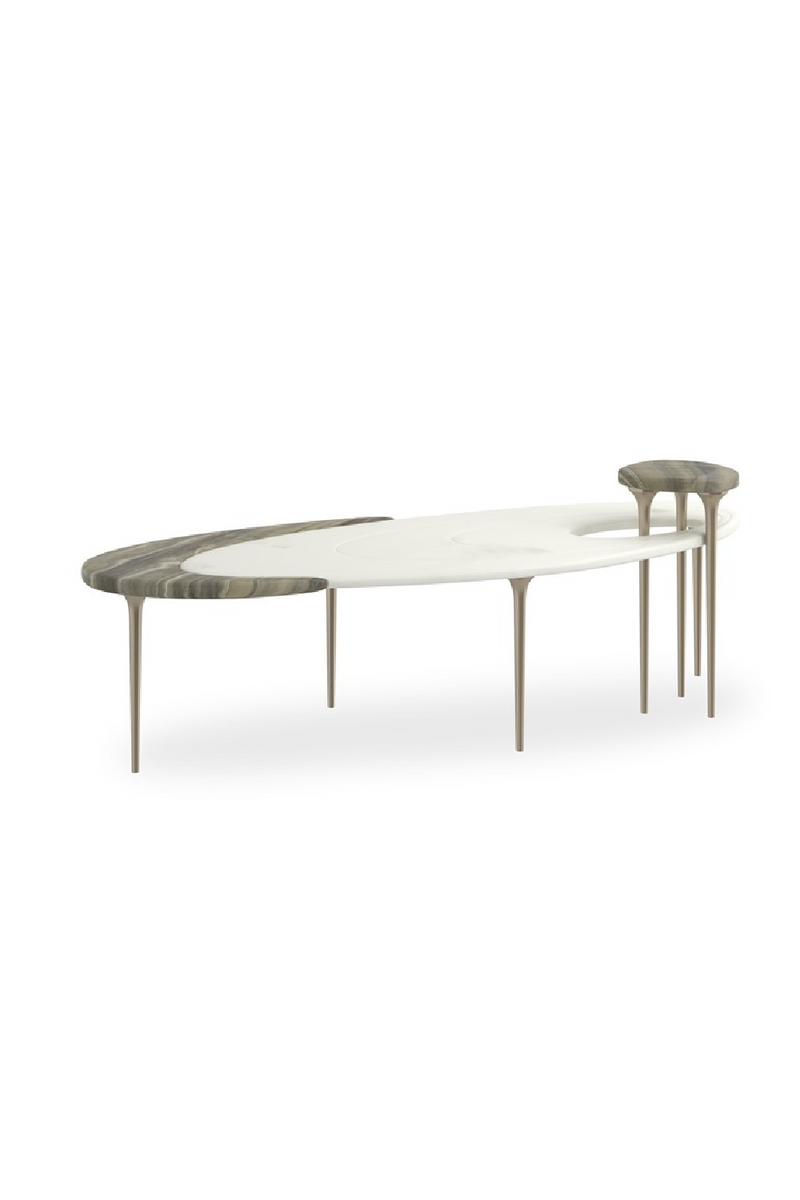 Oval Marble Modern Coffee Table | Caracole Resonance | Oroatrade.com