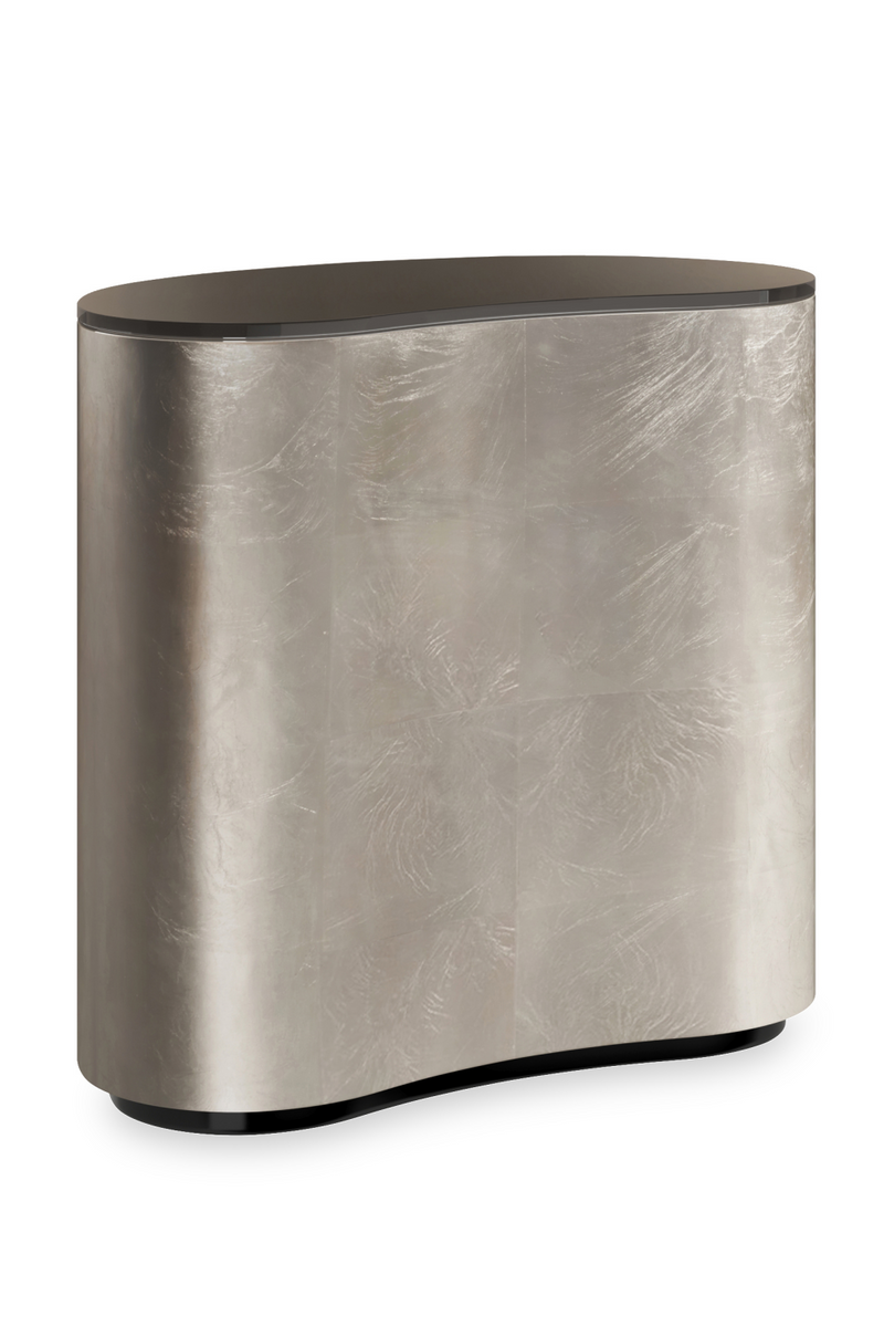 Bronze Glass Kidney Side Table | Caracole Amalie | Oroatrade.com