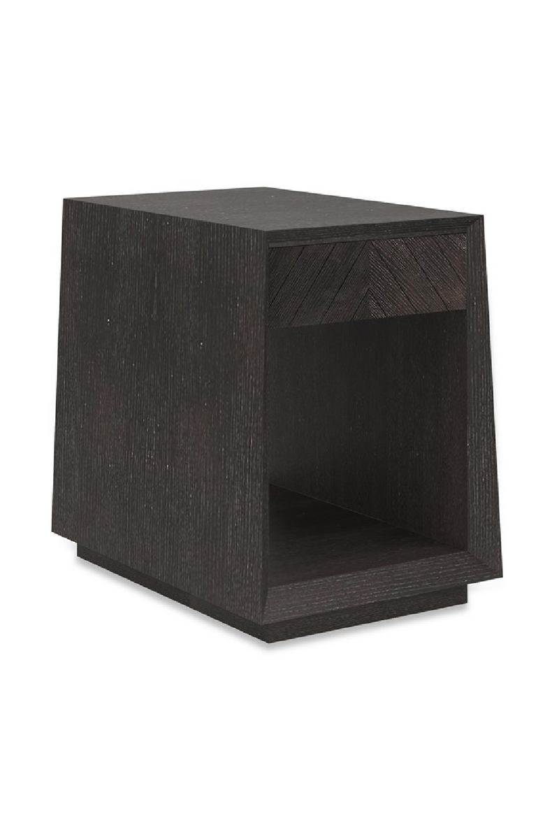 Black Ash 1-Drawer Side Table | Caracole Bridges | Oroatrade.com