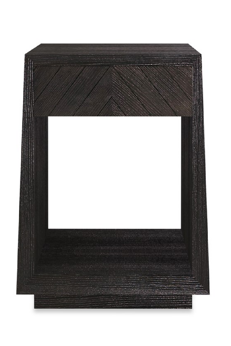 Black Ash 1-Drawer Side Table | Caracole Bridges | Oroatrade.com