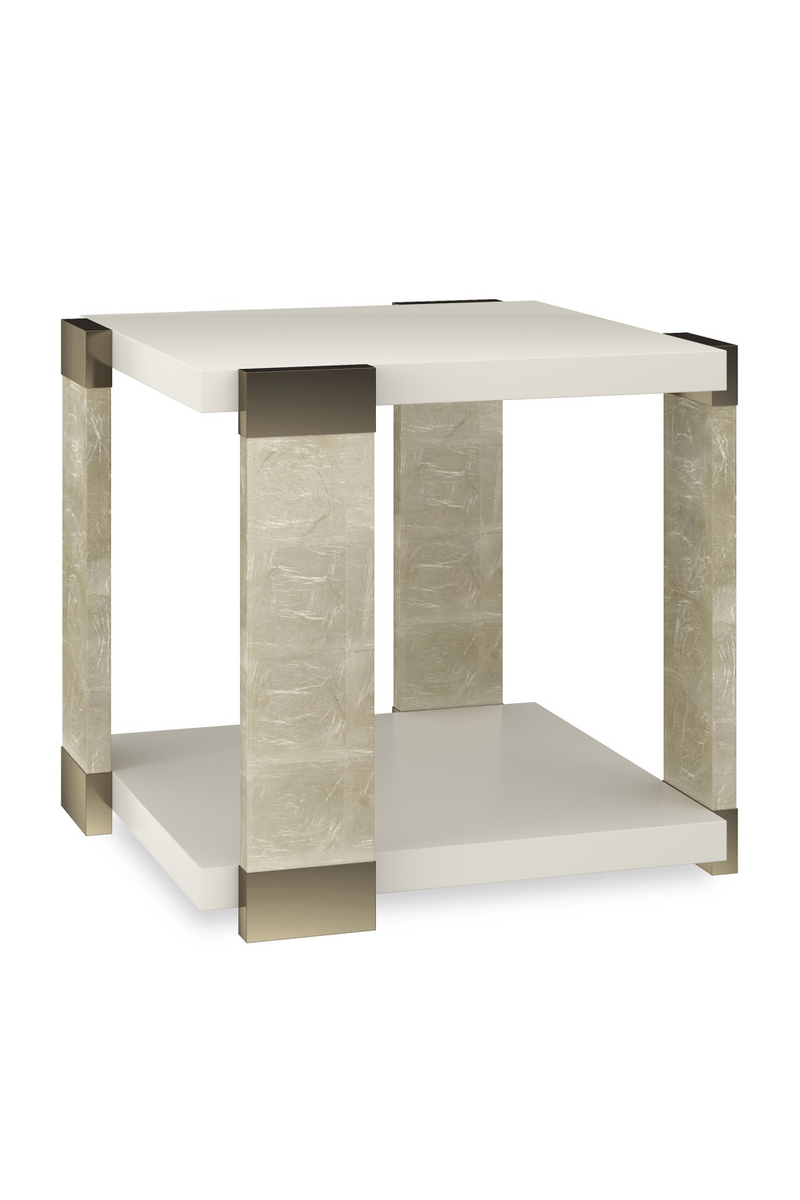 Gold Accent Square End Table | Caracole I'll Take The Corner | Oroatrade.com