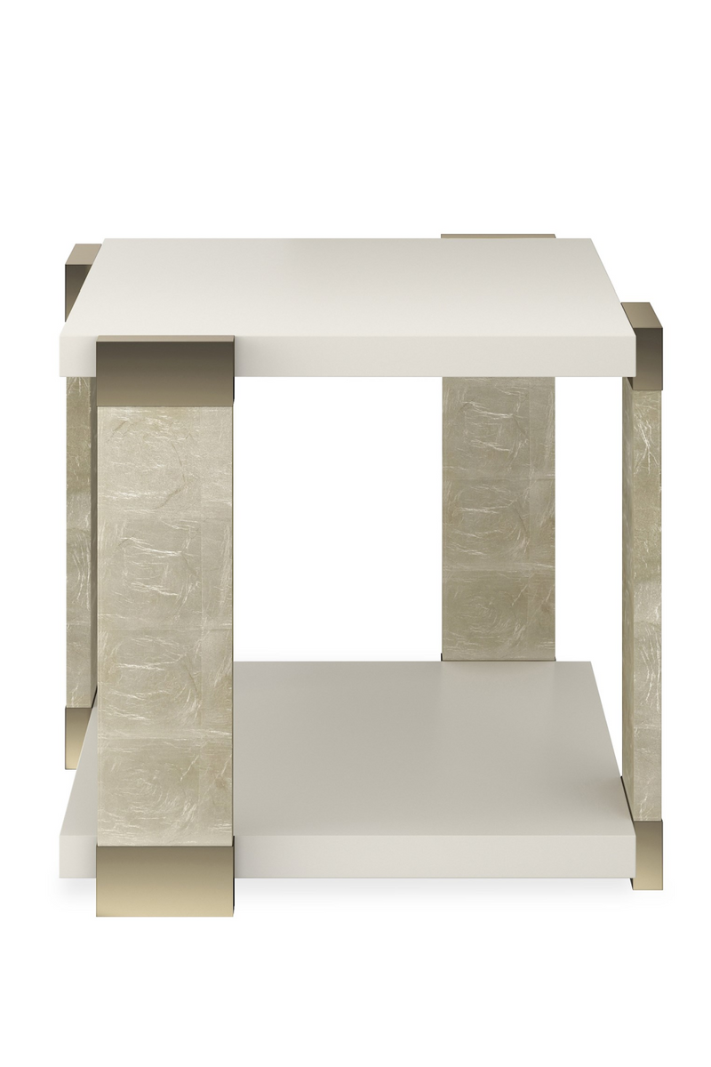 Gold Accent Square End Table | Caracole I'll Take The Corner | Oroatrade.com