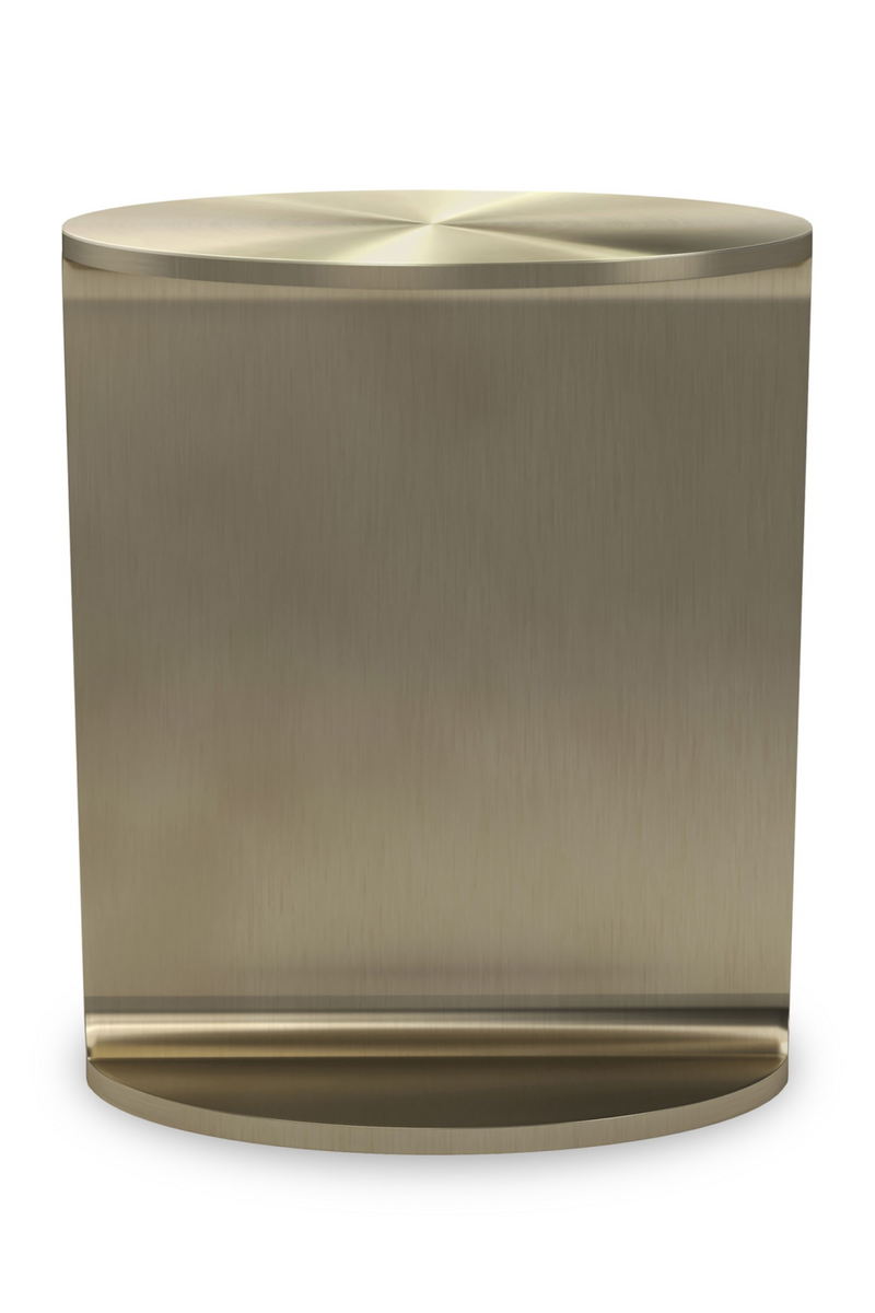 Brushed Gold Side Table | Caracole Rivet | Oroatrade.com