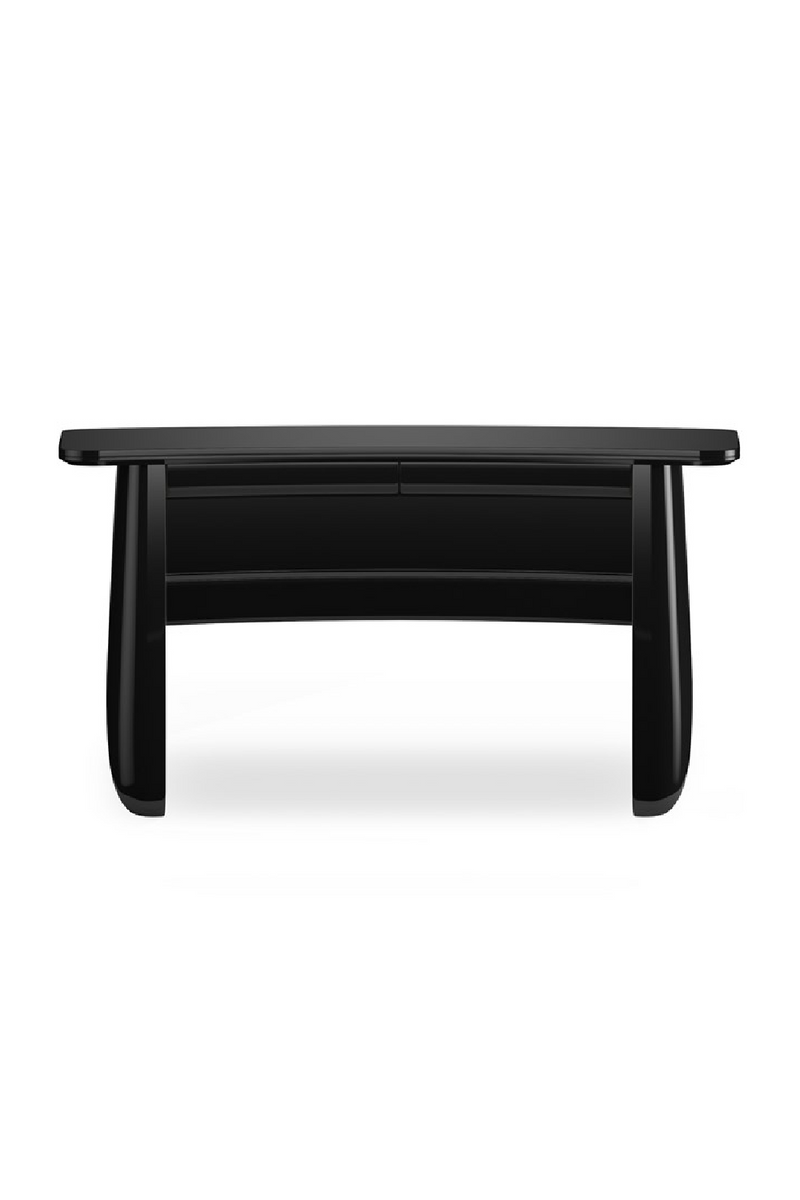 Black Glass 2-Drawer Desk | Caracole Cabochon | Oroatrade.com