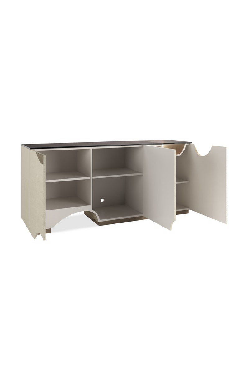 Ivory 3-Door Media Unit | Caracole Chasm | Oroatrade.com