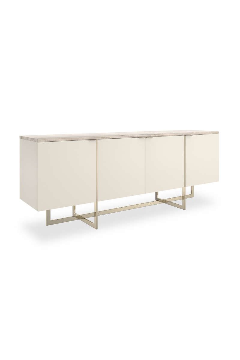 Mirror-Polished 4-Door Media Cabinet | Caracole Wish You Were Here | Oroatrade.com