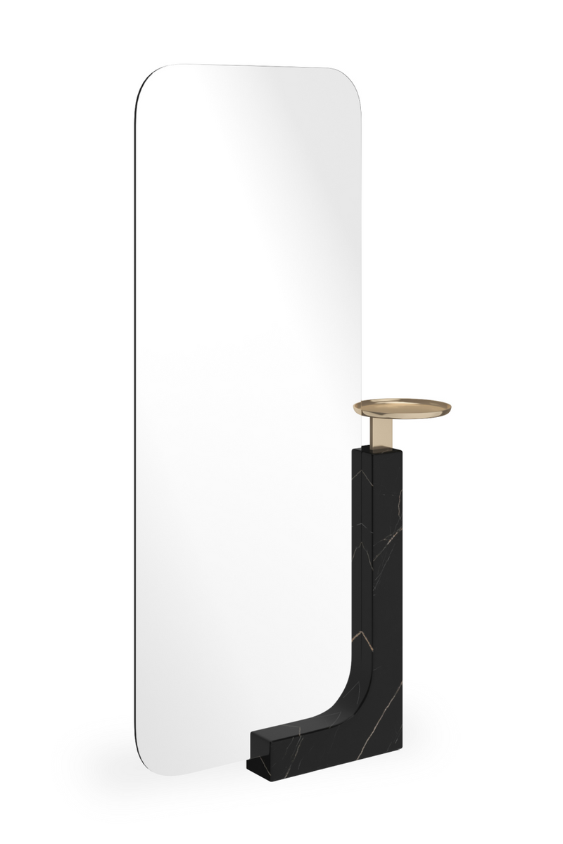 Black Marble Stand Floor Mirror | Caracole Overlap | Oroatrade.com