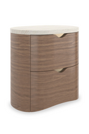 Travertine Top 2-Drawer Nightstand | Caracole Fleur | Oroatrade.com