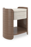 Travertine 1-Drawer Open Nightstand | Caracole Fleur | Oroatrade.com