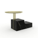 Black Marble Base Nightstand | Caracole Overlap