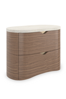 Travertine Top 2-Drawer Nightstand | Caracole Fleur | Oroatrade.com