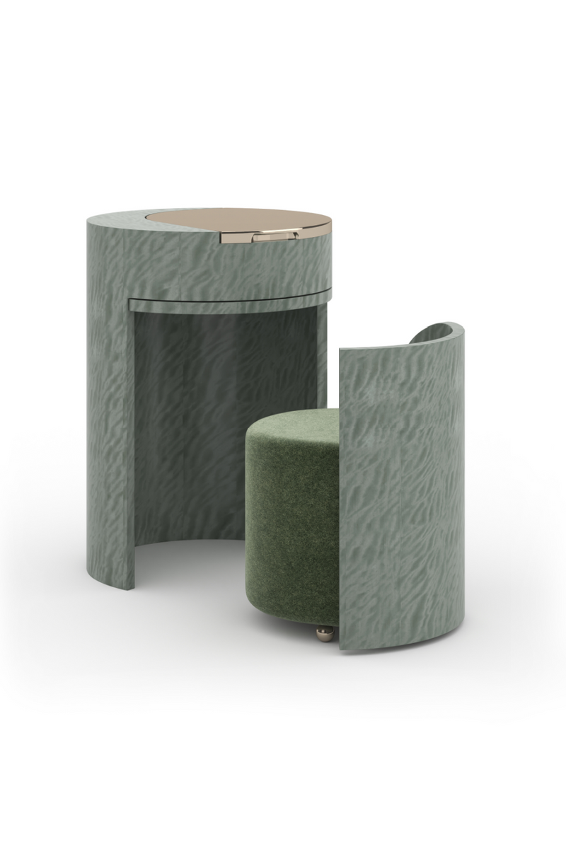 Green Vanity with Pull-Out Chair | Caracole Absinthe | Oroatrade.com