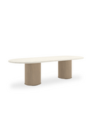 Oval Cream Travertine Dining Table | Caracole Rhythm | Oroatrade.com