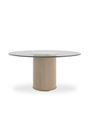 Clear Glass Round Dining Table | Caracole Rhythm | Oroatrade.com