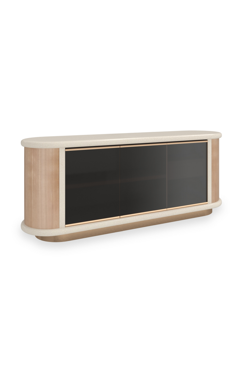 Ivory Framed 3-Door Sideboard | Caracole Seta | Oroatrade.com