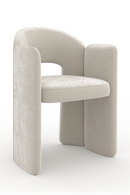 White Velvet Dining Armchair | Caracole Overlap | Oroatrade.com