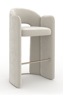 White Velvet Bar Stool | Caracole Overlap | Oroatade.com