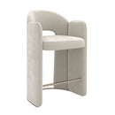 White Velvet Counter Stool | Caracole Overlap
