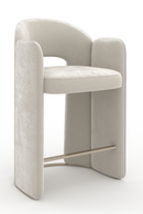 White Velvet Counter Stool | Caracole Overlap | Oroatrade.com