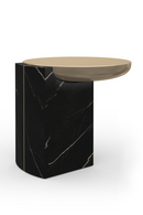 Black Marble Base Side Table | Caracole Overlap | Oroatrade.com