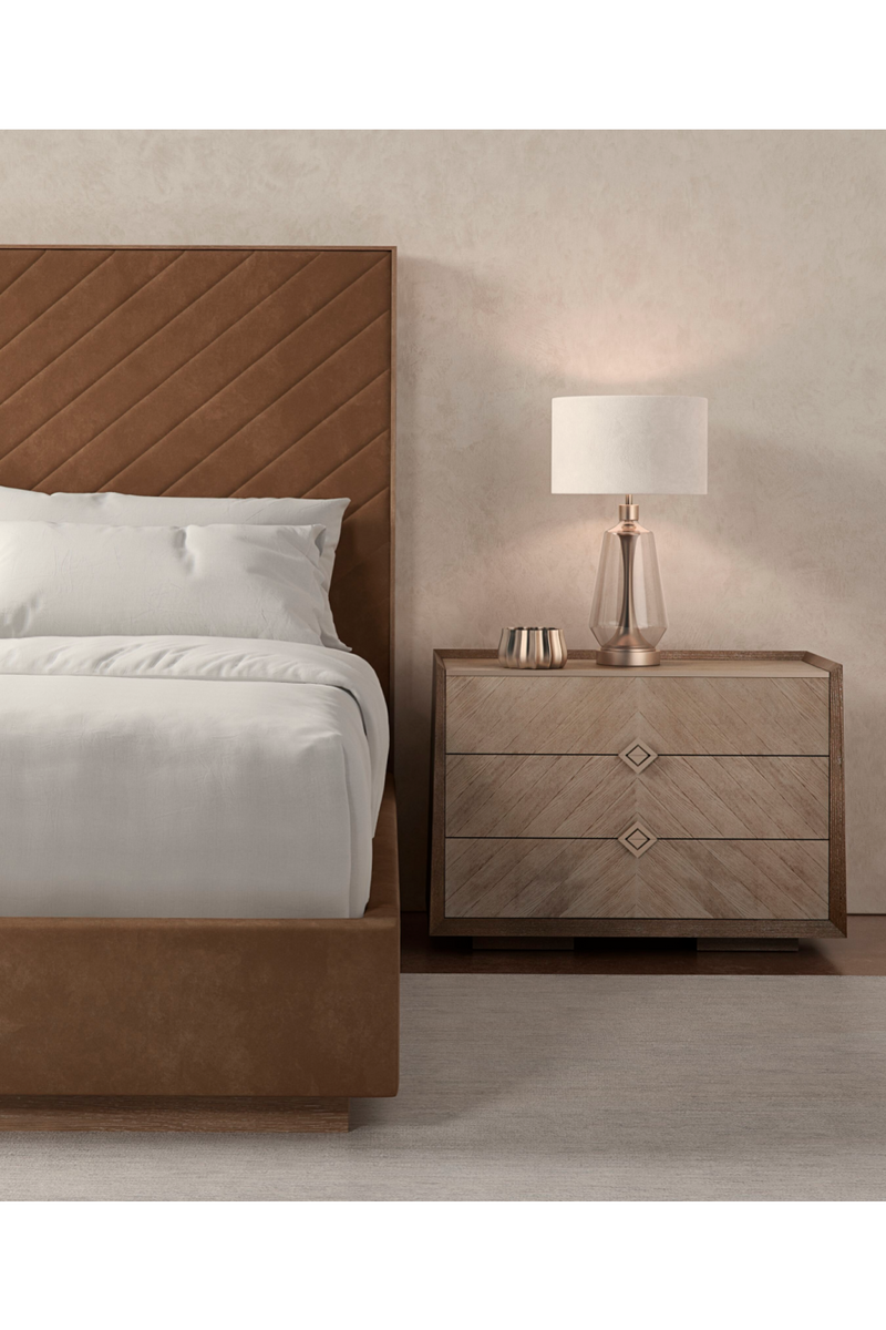 Brown Channel-Tufted Bed | Caracole Meet U In The Middle | Oroatrade.com